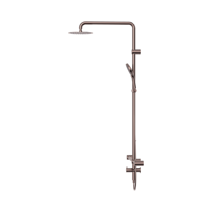 Nero NRCS008BZ Mecca Care 32mm T Bar Grab Rail 1100x750mm Twin Shower Set Brushed Bronze image 3 | SKU: NRCS008BZ
