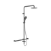 Nero Mecca Care 32mm T Bar Grab Rail 1100x750mm Twin Shower Set - Gun Metal