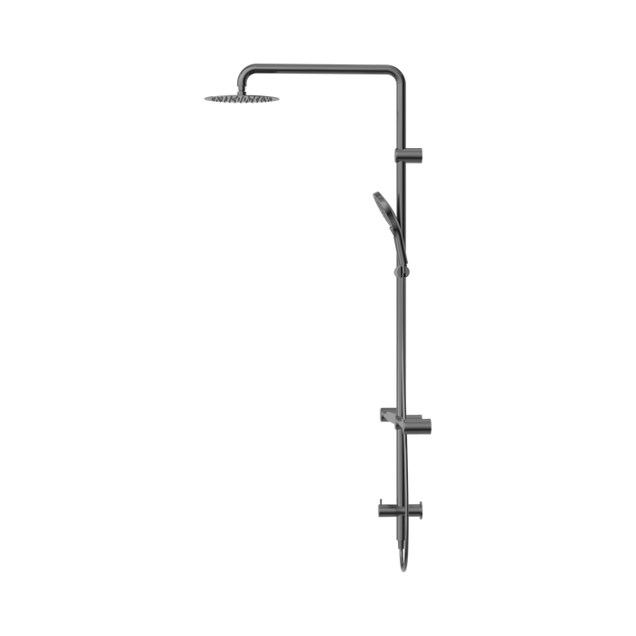 Nero NRCS008GM Mecca Care 32mm T Bar Grab Rail 1100x750mm Twin Shower Set Gun Metal image 3 | SKU: NRCS008GM