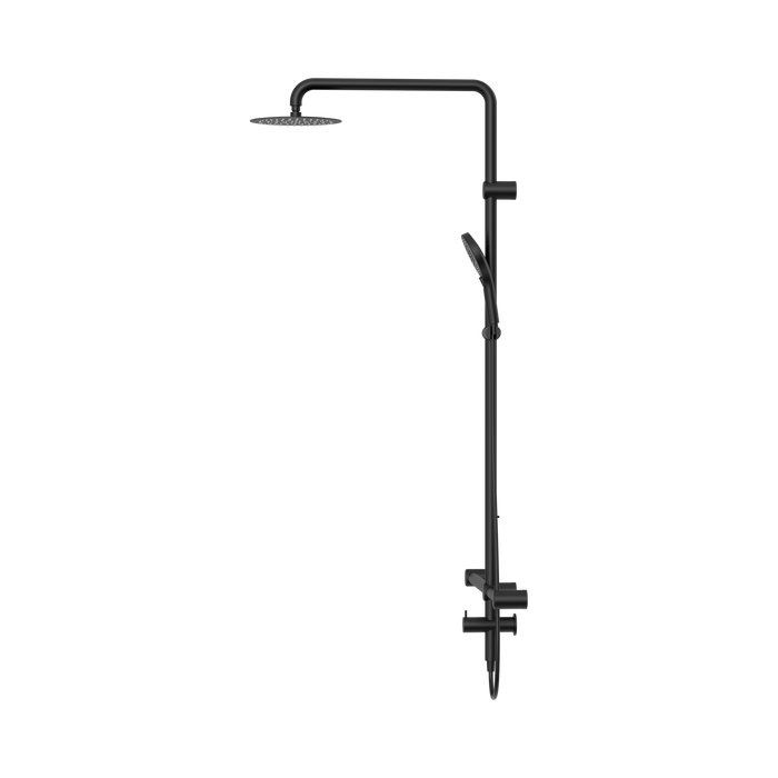 Nero NRCS008MB Mecca Care 32mm T Bar Grab Rail 1100x750mm Twin Shower Set Matte Black image 3 | SKU: NRCS008MB