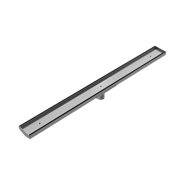 Nero NRFG002HSGM Tile Insert V Channel Floor Grate 50mm Outlet With Hole Saw Gun Metal image 1 | SKU: NRFG002HSGM