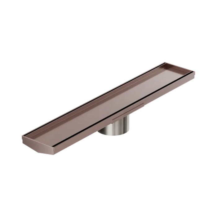 Nero Tile Insert V Channel 600x106mm Floor Grate 90mm Outlet