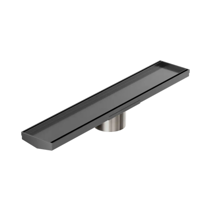 Nero Tile Insert V Channel 600x106mm Floor Grate 90mm Outlet
