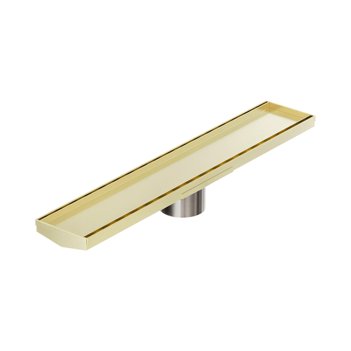 Nero Tile Insert V Channel 600x106mm Floor Grate 80mm Outlet
