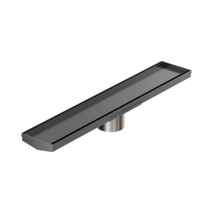Nero Tile Insert V Channel 600x106mm Floor Grate 80mm Outlet