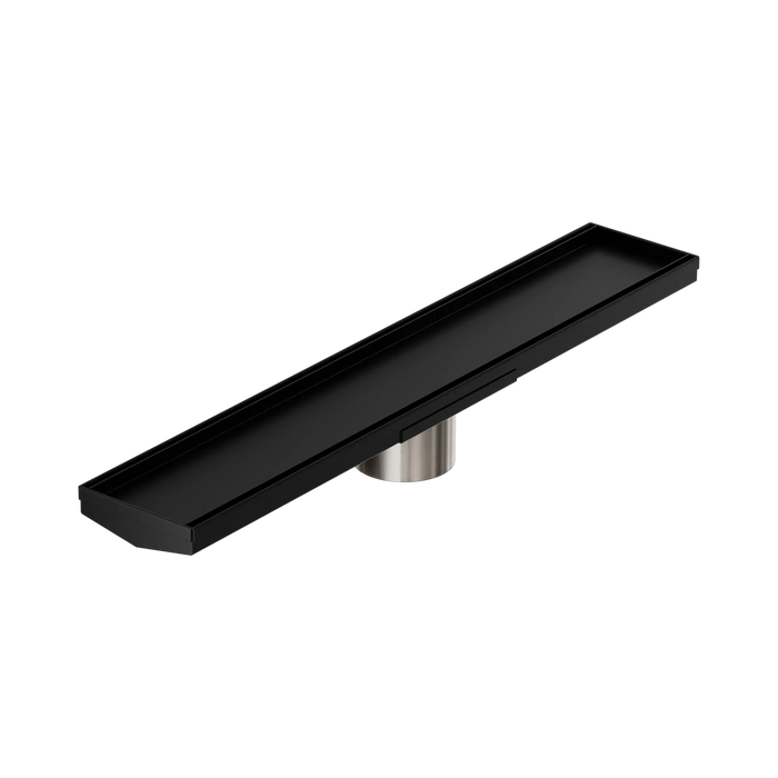 Nero Tile Insert V Channel 600x106mm Floor Grate 80mm Outlet
