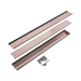 Nero NRFG010HSBZ Tile Insert V Channel 800x106mm Floor Grate 90mm Outlet Brushed Bronze image 2 | SKU: NRFG010HSBZ