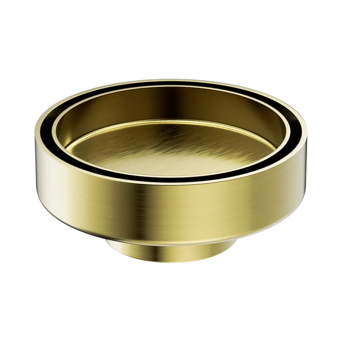 Nero 100mm Round Tile Insert Floor Waste 50mm Outlet - Brushed Gold