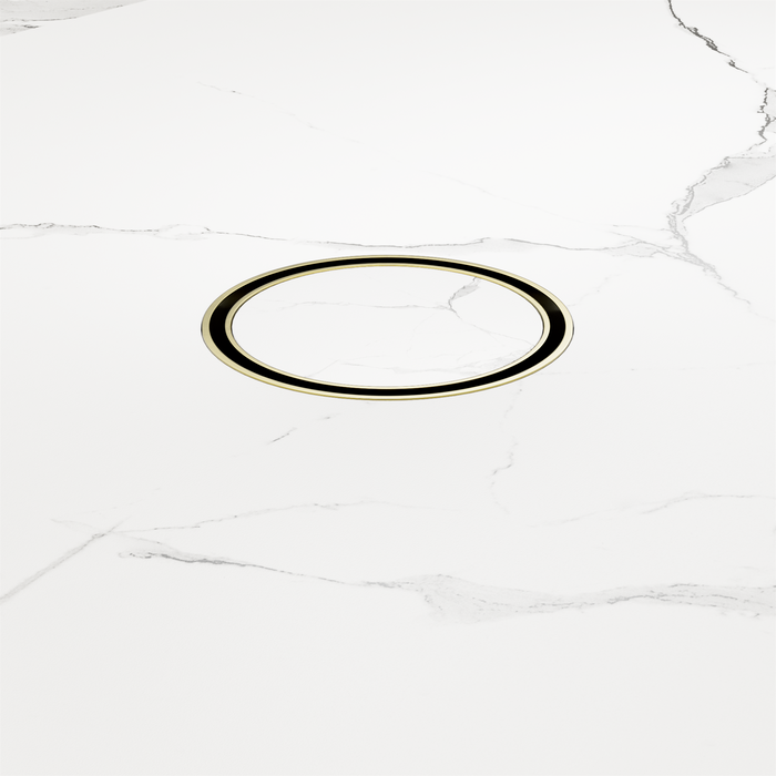 Nero NRFW003BG 100mm Round Tile Insert Floor Waste 50mm Outlet Brushed Gold image 3 | SKU: NRFW003BG