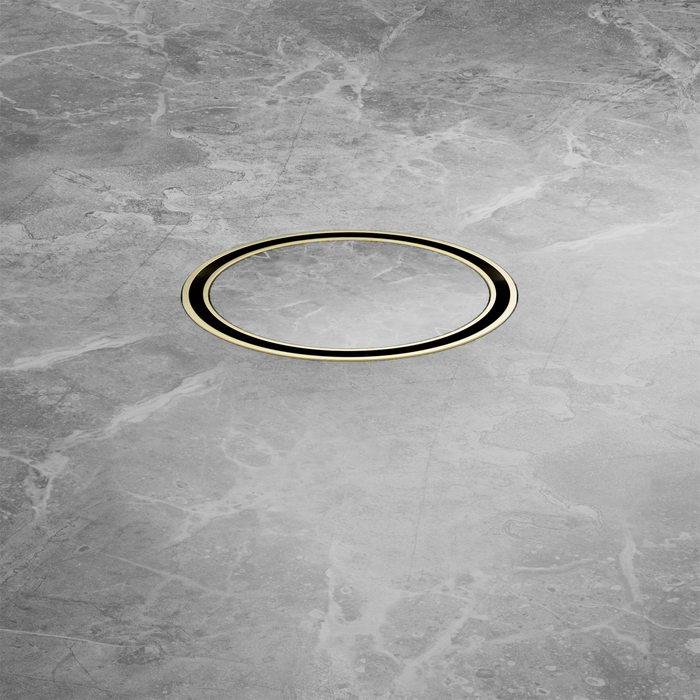 Nero NRFW003BG 100mm Round Tile Insert Floor Waste 50mm Outlet Brushed Gold image 4 | SKU: NRFW003BG