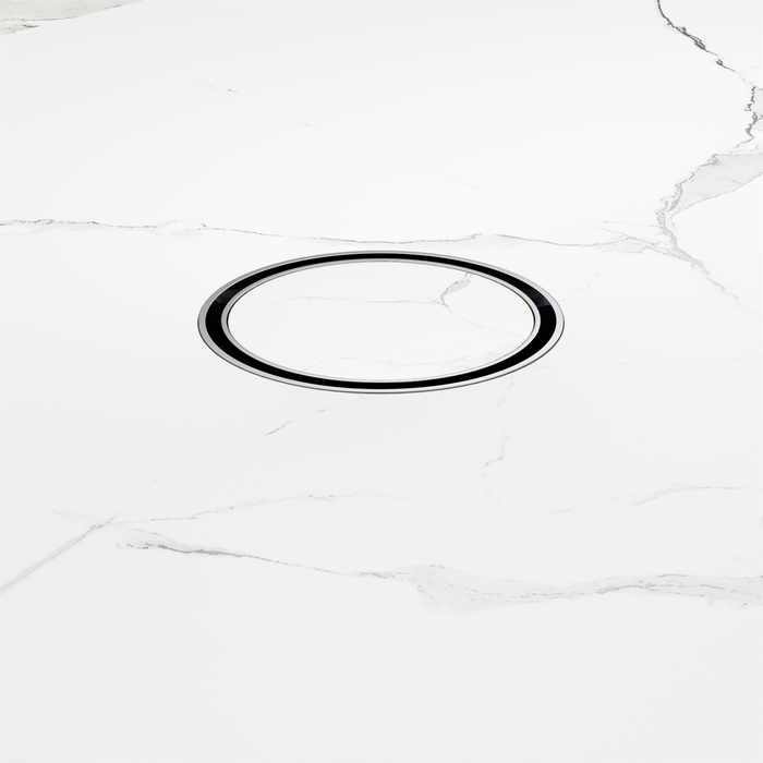 Nero NRFW003BN 100mm Round Tile Insert Floor Waste 50mm Outlet Brushed Nickel image 3 | SKU: NRFW003BN
