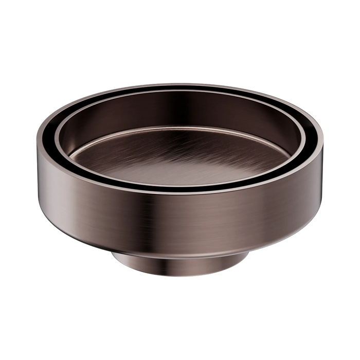 Nero 100mm Round Tile Insert Floor Waste 50mm Outlet - Brushed Bronze
