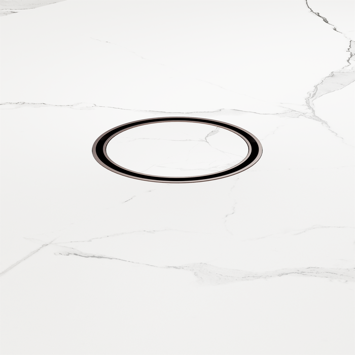 Nero NRFW003BZ 100mm Round Tile Insert Floor Waste 50mm Outlet Brushed Bronze image 3 | SKU: NRFW003BZ
