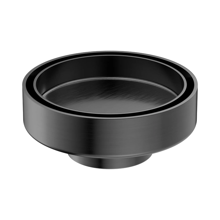 Nero 100mm Round Tile Insert Floor Waste 50mm Outlet - Gun Metal