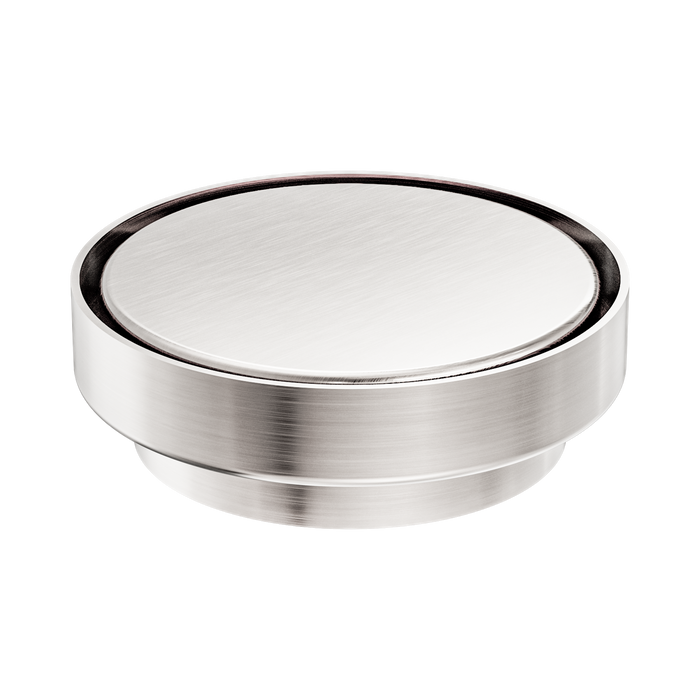 Nero NRFW005BN 130mm Round Tile Insert Floor Waste 100mm Outlet Brushed Nickel image 2 | SKU: NRFW005BN