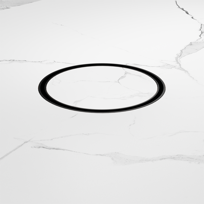 Nero NRFW005MB 130mm Round Tile Insert Floor Waste 100mm Outlet Matte Black image 3 | SKU: NRFW005MB