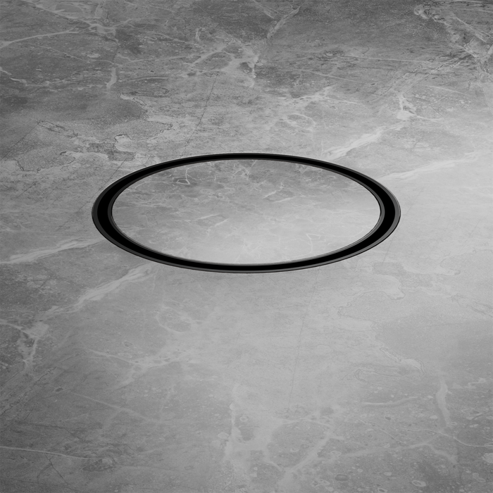 Nero NRFW005MB 130mm Round Tile Insert Floor Waste 100mm Outlet Matte Black image 4 | SKU: NRFW005MB
