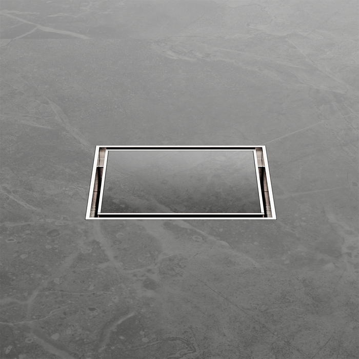 Nero NRFW006BN 100mm Square Tile Insert Floor Waste 50mm Outlet Brushed Nickel image 3 | SKU: NRFW006BN