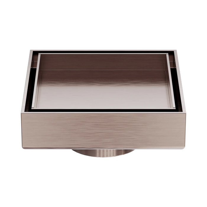 Nero 100mm Square Tile Insert Floor Waste 50mm Outlet