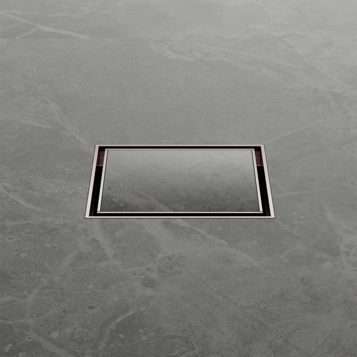 Nero NRFW006BZ 100mm Square Tile Insert Floor Waste 50mm Outlet Brushed Bronze image 3 | SKU: NRFW006BZ
