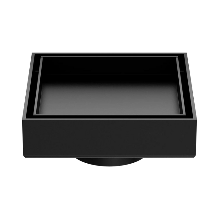 Nero 100mm Square Tile Insert Floor Waste 50mm Outlet - Matte Black