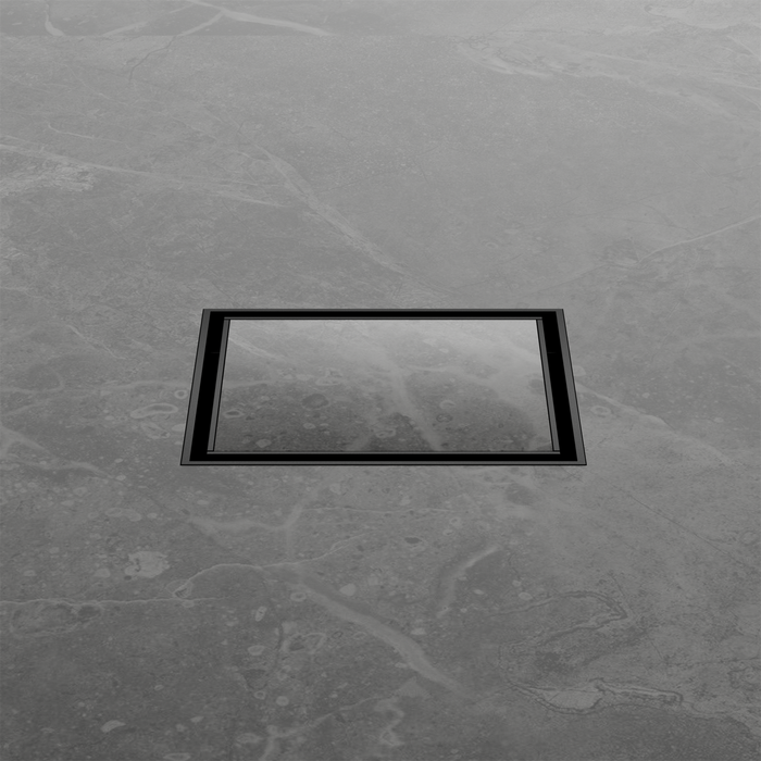 Nero NRFW006MB 100mm Square Tile Insert Floor Waste 50mm Outlet Matte Black image 3 | SKU: NRFW006MB