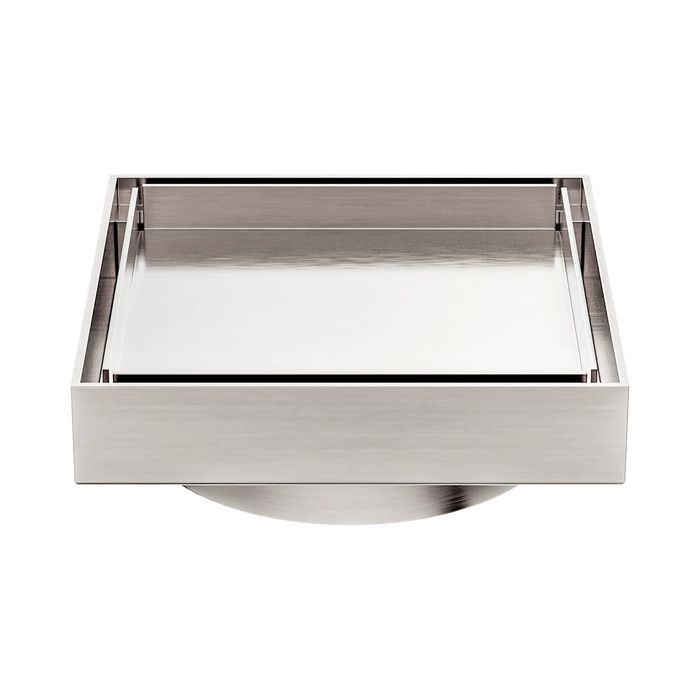 Nero 130mm Square Tile Insert Floor Waste 100mm Outlet