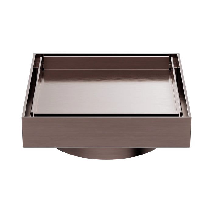 Nero 130mm Square Tile Insert Floor Waste 100mm Outlet