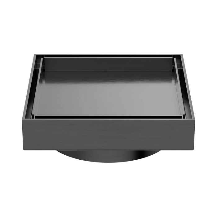 Nero 130mm Square Tile Insert Floor Waste 100mm Outlet