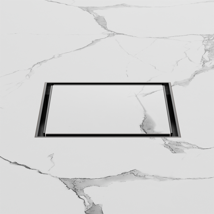 Nero NRFW008GM 130mm Square Tile Insert Floor Waste 100mm Outlet Gun Metal image 2 | SKU: NRFW008GM