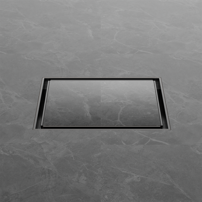 Nero NRFW008GM 130mm Square Tile Insert Floor Waste 100mm Outlet Gun Metal image 3 | SKU: NRFW008GM