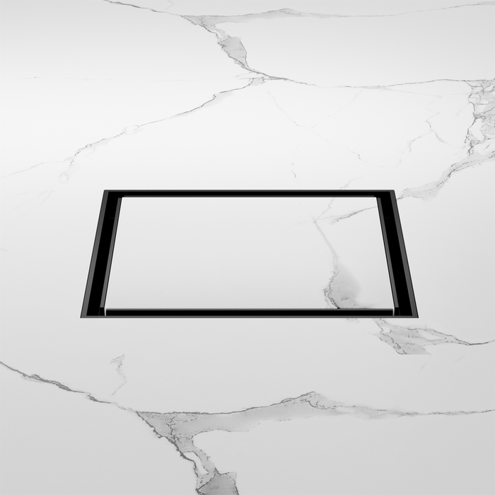 Nero NRFW008MB 130mm Square Tile Insert Floor Waste 100mm Outlet Matte Black image 2 | SKU: NRFW008MB