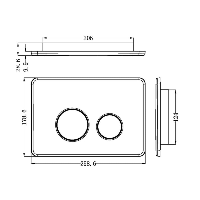 Nero In Wall Toilet Push Plate