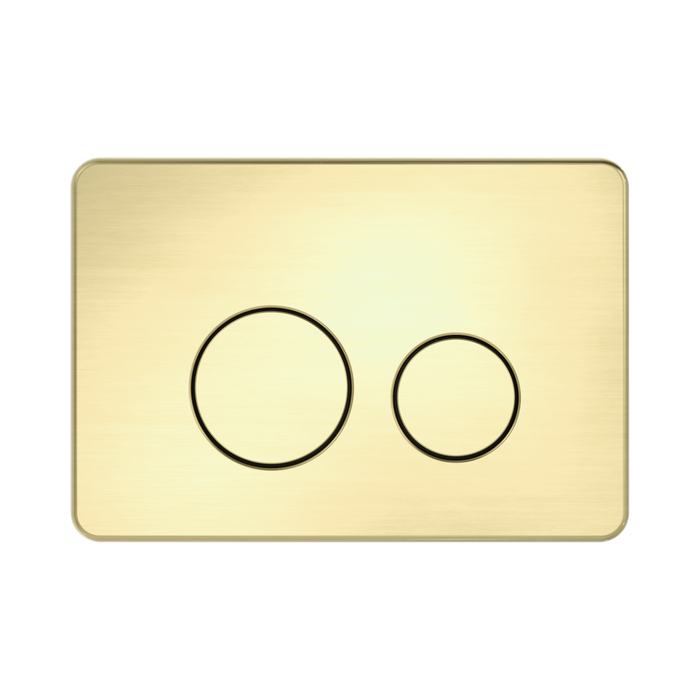 Nero NRPL001BG In Wall Toilet Push Plate Brushed Gold image 2 | SKU: NRPL001BG