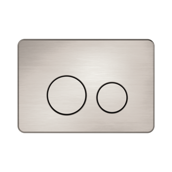 Nero NRPL001BN In Wall Toilet Push Plate Brushed Nickel image 2 | SKU: NRPL001BN