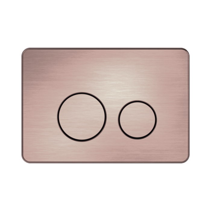 Nero NRPL001BZ In Wall Toilet Push Plate Brushed Bronze image 2 | SKU: NRPL001BZ