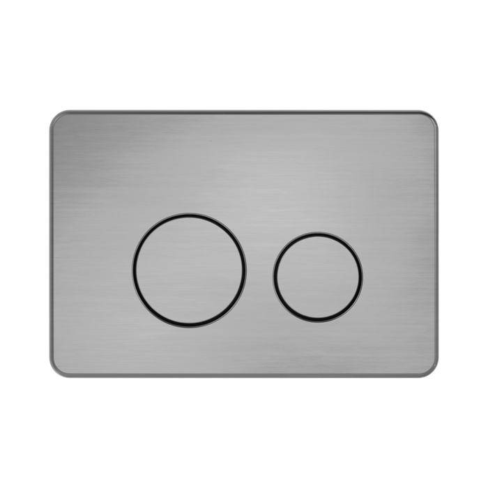 Nero NRPL001GM In Wall Toilet Push Plate Gun Metal image 2 | SKU: NRPL001GM
