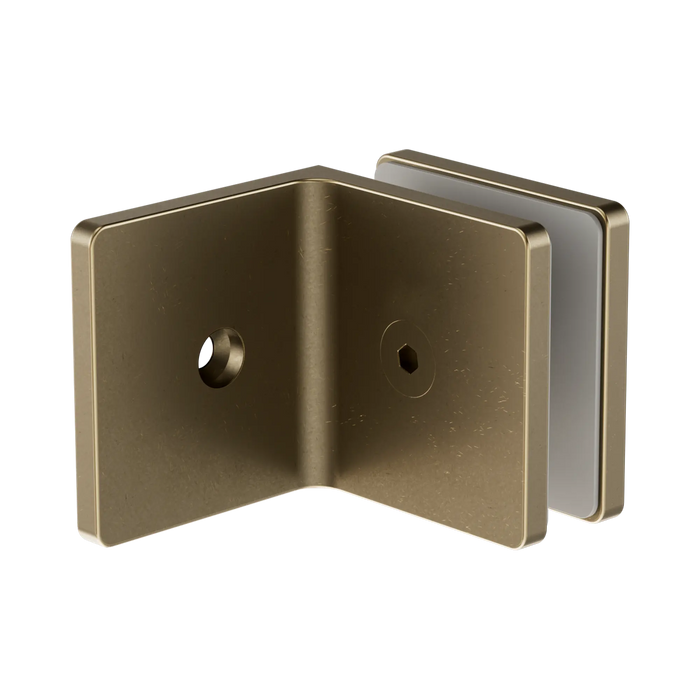 Nero 90 Degree Glass To Wall Bracket 10mm Glass