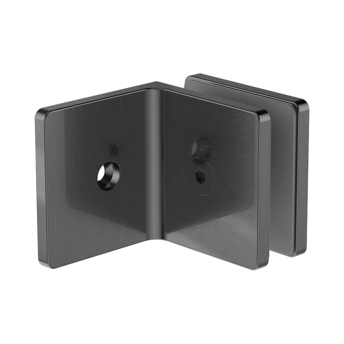 Nero 90 Degree Glass To Wall Bracket 10mm Glass