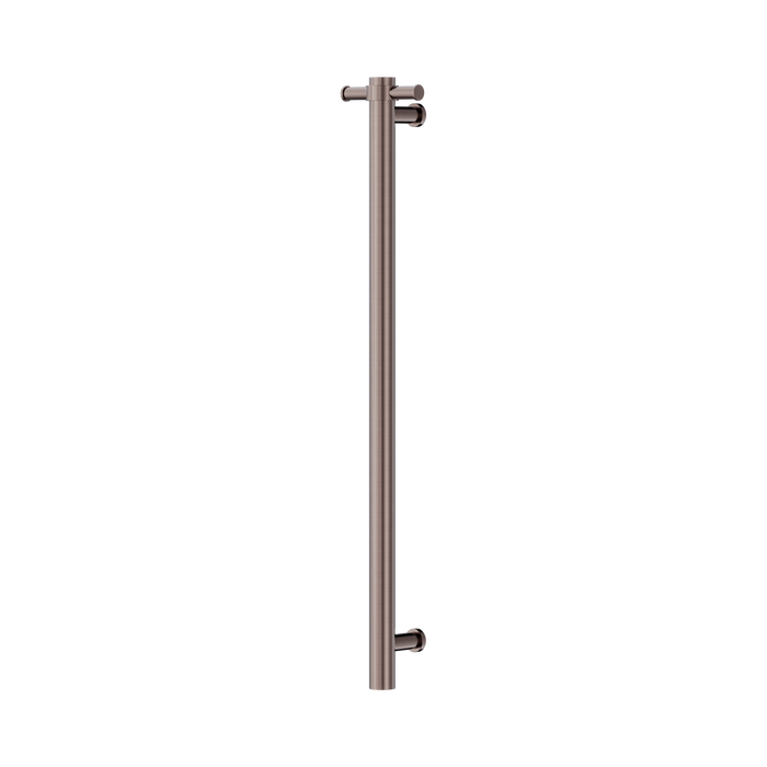 Nero Non-Heated Vertical Towel Rail 900mm - Brushed Bronze