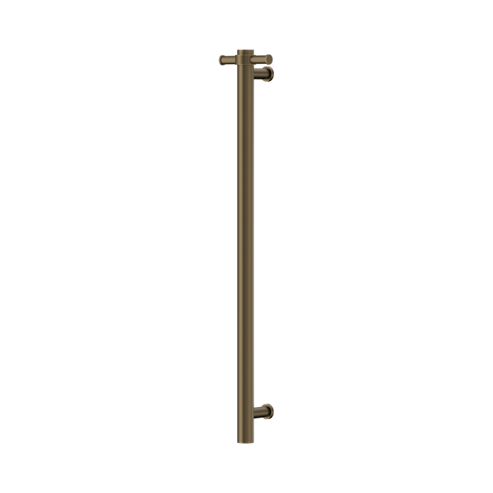 Nero Non-Heated Vertical Towel Rail 900mm - Tumbled Antique Brass