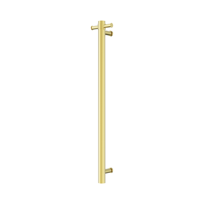 Nero Mecca 240V Single Vertical Heated Towel Rail - Brushed Gold