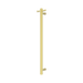 Nero Mecca 240V Single Vertical Heated Towel Rail - Brushed Gold