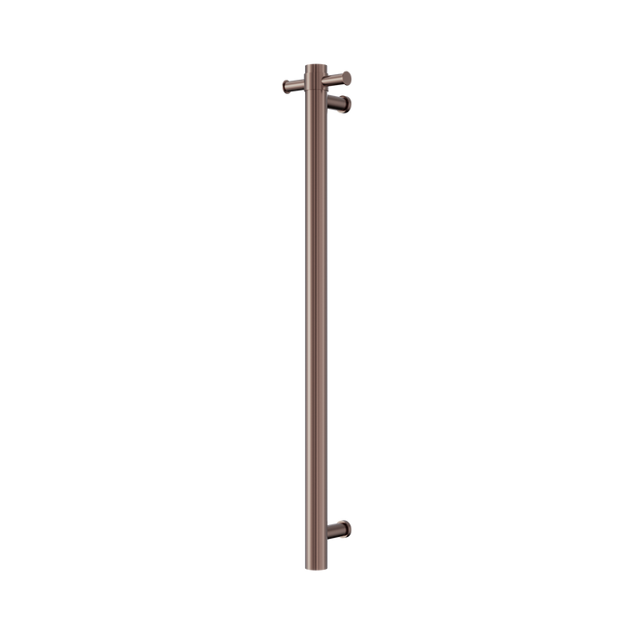 Nero Mecca 240V Single Vertical Heated Towel Rail - Brushed Bronze