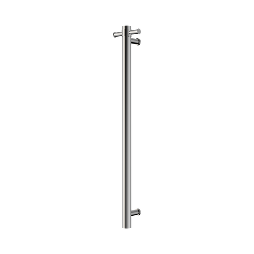 Nero Mecca 240V Single Vertical Heated Towel Rail - Chrome