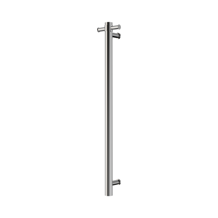 Nero Mecca 240V Single Vertical Heated Towel Rail - Chrome