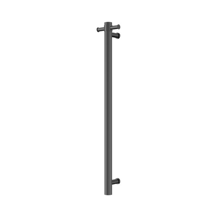 Nero Mecca 240V Single Vertical Heated Towel Rail - Graphite