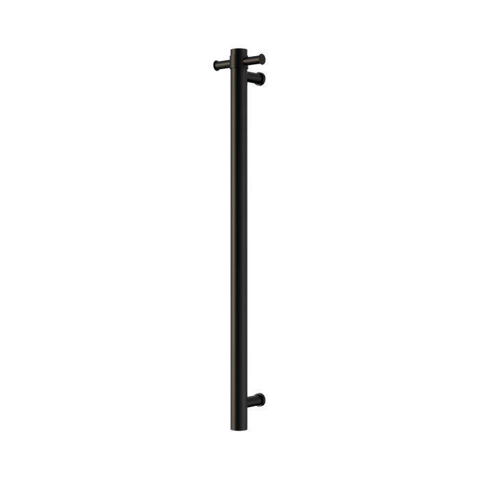 Nero Mecca 240V Single Vertical Heated Towel Rail - Matte Black