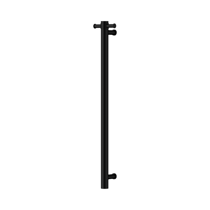 Nero Mecca 12V Single Vertical Heated Towel Rail - Matte Black