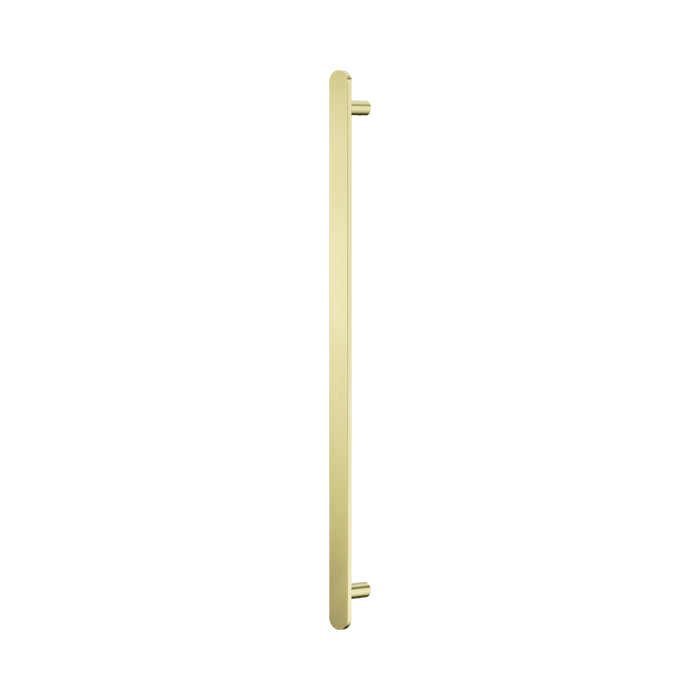 Nero Bianca 12V Single Vertical Heated Towel Rail - Brushed Gold
